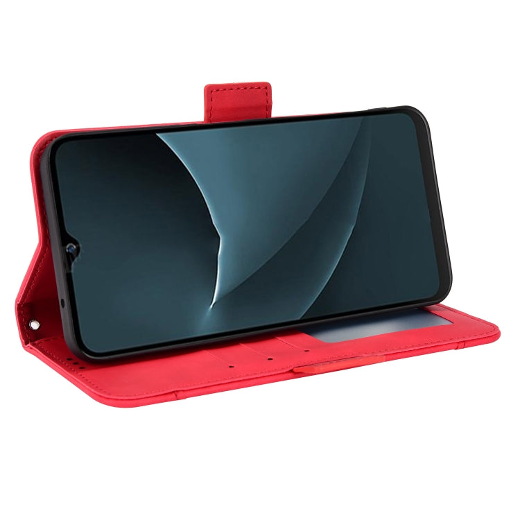 For Blackview A95 Skin Feel Calf Texture Card Slots Leather Phone Case(Red) - More Brand by PMC TechLife | Online Shopping South Africa | PMC TechLife | Buy Now Pay Later Mobicred