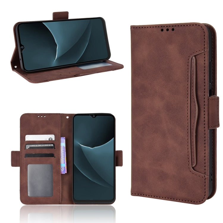 For Blackview A95 Skin Feel Calf Texture Card Slots Leather Phone Case(Brown) - More Brand by PMC TechLife | Online Shopping South Africa | PMC TechLife | Buy Now Pay Later Mobicred