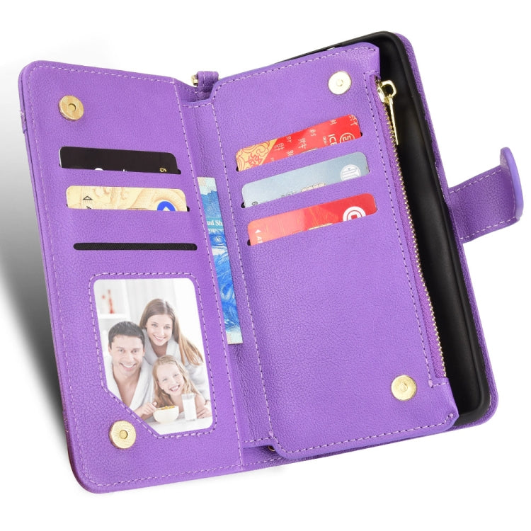 For Doogee S86 / S86 Pro Litchi Texture Zipper Leather Phone Case(Purple) - Doogee Cases by PMC TechLife | Online Shopping South Africa | PMC TechLife | Buy Now Pay Later Mobicred