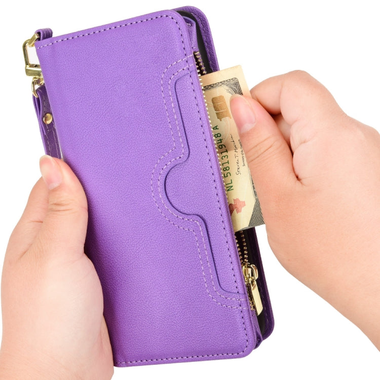 For Doogee S86 / S86 Pro Litchi Texture Zipper Leather Phone Case(Purple) - Doogee Cases by PMC TechLife | Online Shopping South Africa | PMC TechLife | Buy Now Pay Later Mobicred