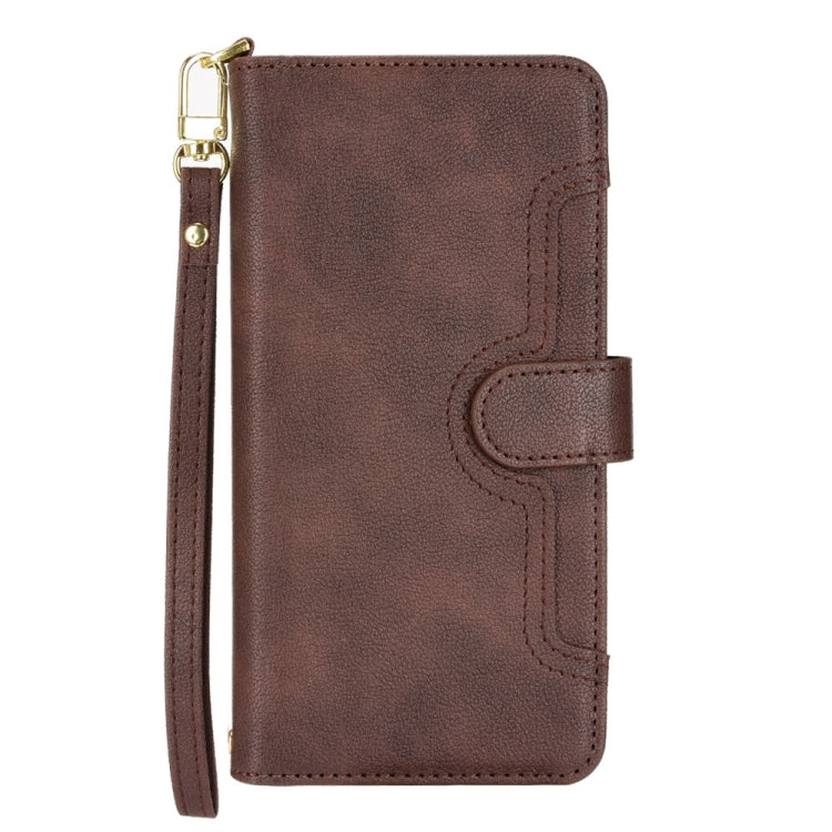 For Doogee S88 Pro / S88 Plus Litchi Texture Zipper Leather Phone Case(Brown) - Doogee Cases by PMC Jewellery | Online Shopping South Africa | PMC Jewellery | Buy Now Pay Later Mobicred