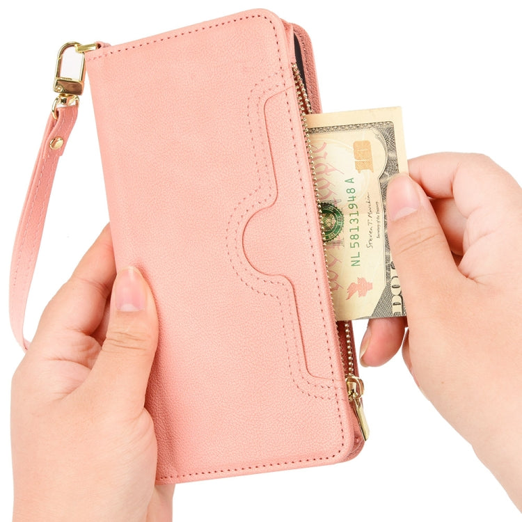 For Doogee S88 Pro / S88 Plus Litchi Texture Zipper Leather Phone Case(Pink) - Doogee Cases by PMC TechLife | Online Shopping South Africa | PMC TechLife | Buy Now Pay Later Mobicred