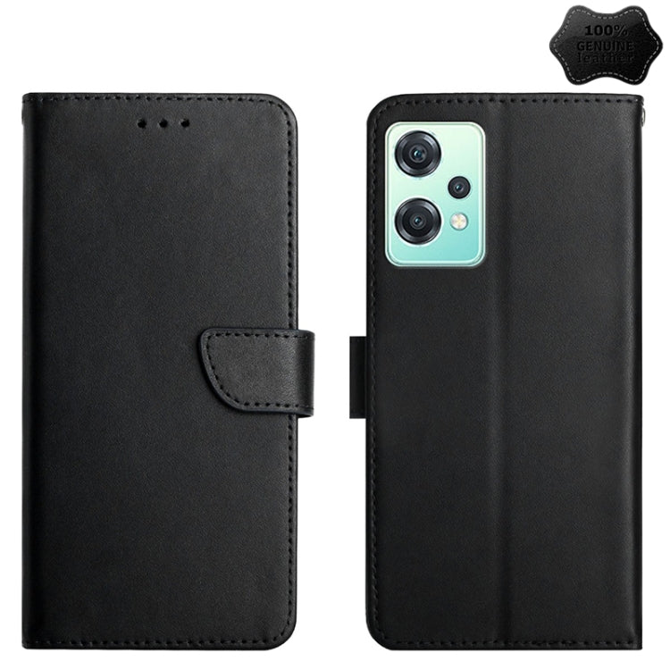 For OnePlus Nord CE 2 Lite 5G Genuine Leather Fingerprint-proof Horizontal Flip Phone Case(Black) - free shipping - PMC TechLife - Order now!
