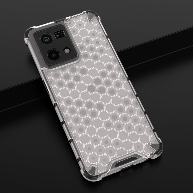 For OPPO Reno7 4G Shockproof Honeycomb PC + TPU Phone Case(White) - OPPO Cases by PMC Jewellery | Online Shopping South Africa | PMC Jewellery | Buy Now Pay Later Mobicred