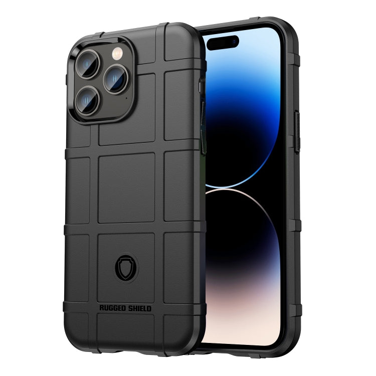 For iPhone 14 Pro Rugged Shield Full Coverage Shockproof TPU Case (Black) - iPhone 14 Pro Cases by PMC TechLife | Online Shopping South Africa | PMC TechLife