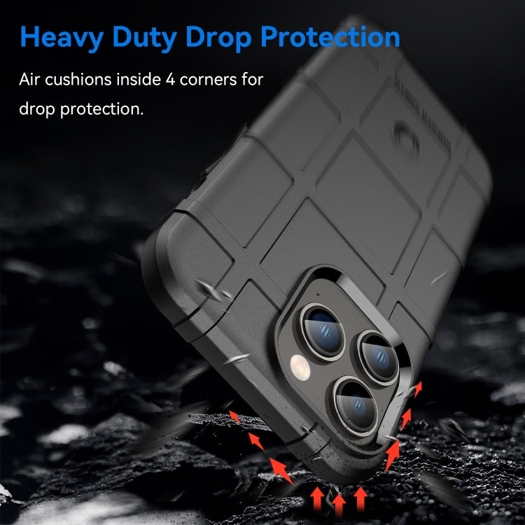 For iPhone 14 Pro Rugged Shield Full Coverage Shockproof TPU Case (Black) - iPhone 14 Pro Cases by PMC TechLife | Online Shopping South Africa | PMC TechLife