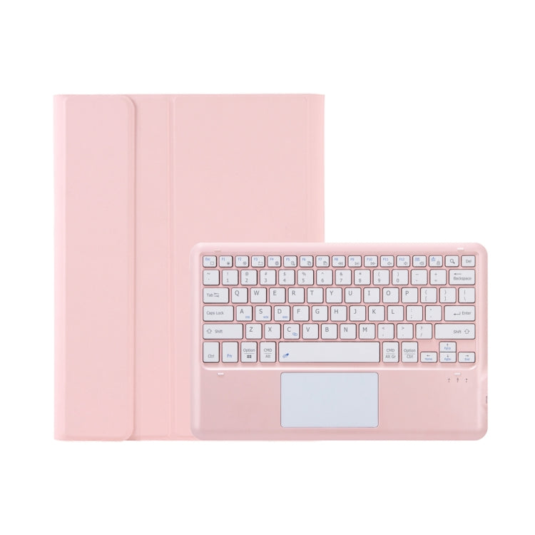 T12B-A Detachable Touch Pad Bluetooth Keyboard Leather Tablet Case For iPad Pro 12.9 inch 2021/2020/2018(Pink) - For iPad Pro by PMC TechLife | Online Shopping South Africa | PMC TechLife