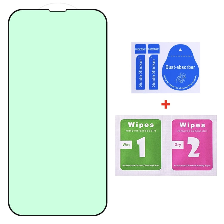 For iPhone 16e / 13 / 13 Pro Green Light Eye Protection Tempered Glass Film - free shipping - PMC TechLife - Order now!