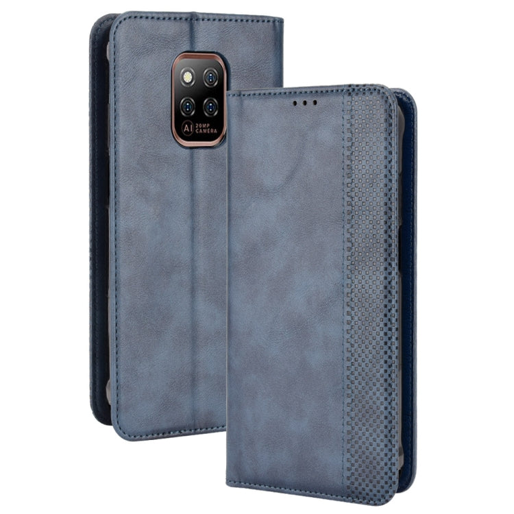 For Ulefone Power Armor 14 / 14 Pro Magnetic Buckle Retro Texture Leather Phone Case(Blue) - Ulefone Cases by PMC Jewellery | Online Shopping South Africa | PMC Jewellery | Buy Now Pay Later Mobicred