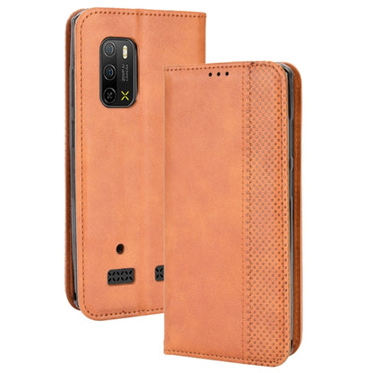 For Ulefone Armor X10 / X10 Pro Magnetic Buckle Retro Texture Leather Phone Case(Brown) - Ulefone Cases by PMC Jewellery | Online Shopping South Africa | PMC Jewellery | Buy Now Pay Later Mobicred