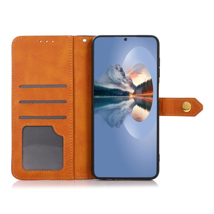 For iPhone 17 Pro KHAZNEH Dual-color Cowhide Texture Flip Leather Phone Case(Black) - free shipping - PMc TechLife - Order now!