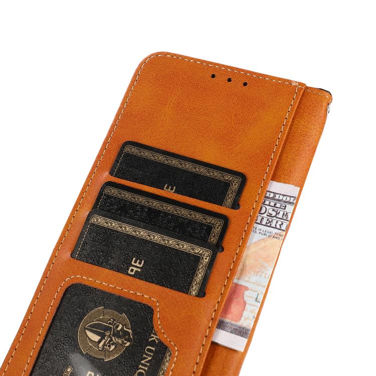 For iPhone 17 Pro KHAZNEH Dual-color Cowhide Texture Flip Leather Phone Case(Black) - free shipping - PMc TechLife - Order now!