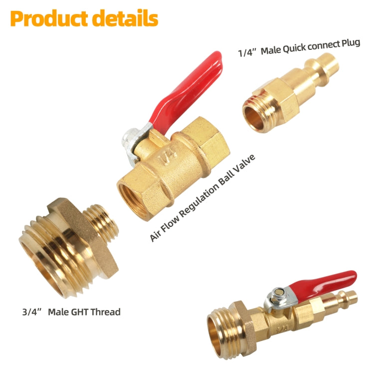 A6861 RV Male 1/4 Drain Fitting Adapter with Storage Bag - Tank Covers by PMC TechLife | Online Shopping South Africa | PMC TechLife | Buy Now Pay Later Mobicred