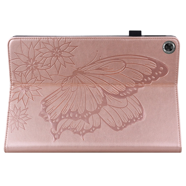 For Huawei MediaPad M5 Lite 10.1 Big Butterfly Embossed Leather Tablet Case(Rose Gold) - free shipping - PMC TechLife - Order now!