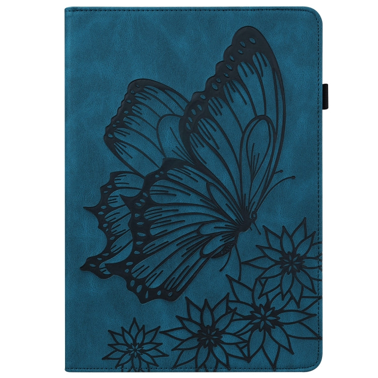 For Huawei MatePad 11 2021 Big Butterfly Embossed Leather Tablet Case(Blue) - Huawei by PMC TechLife | Online Shopping South Africa | PMC TechLife | Buy Now Pay Later Mobicred