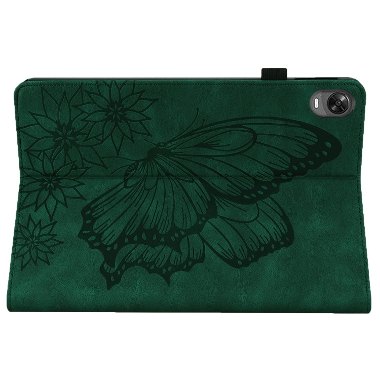 For OPPO Pad 11 inch 2022 Big Butterfly Embossed Leather Tablet Case(Green) - OPPO by PMC TechLife | Online Shopping South Africa | PMC TechLife | Buy Now Pay Later Mobicred