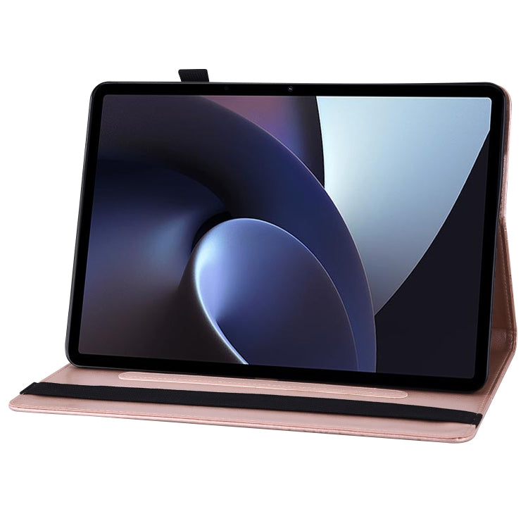 For OPPO Pad 11 inch 2022 Big Butterfly Embossed Leather Tablet Case(Rose Gold) - OPPO by PMC TechLife | Online Shopping South Africa | PMC TechLife | Buy Now Pay Later Mobicred