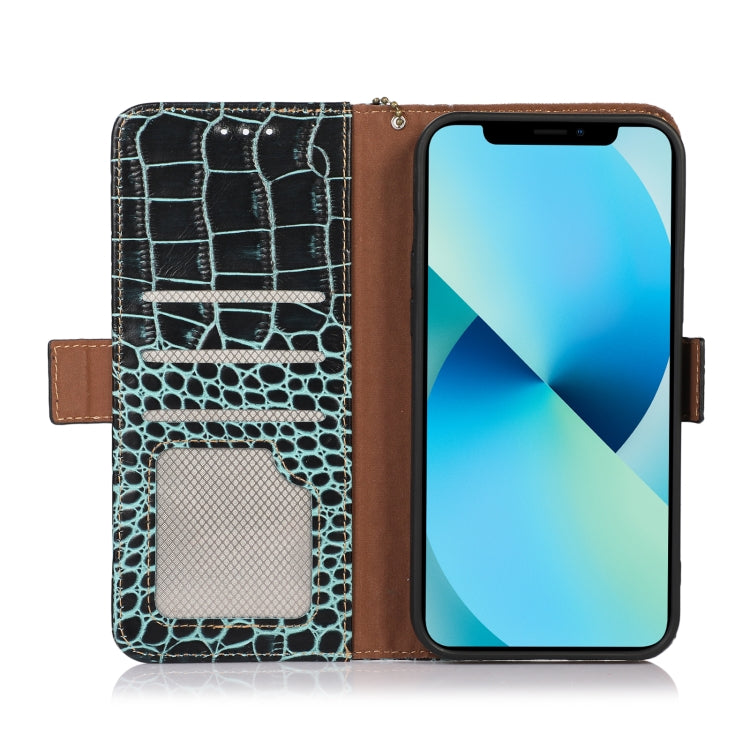 For Nokia C21 Plus Crocodile Top Layer Cowhide Leather Phone Case(Green) - Nokia Cases by PMC TechLife | Online Shopping South Africa | PMC TechLife | Buy Now Pay Later Mobicred