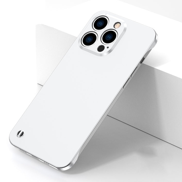 For iPhone 12 Pro Max Electroplating Frosted Frameless Phone Case(White) - free shipping - PMC Jewellery - Order now!