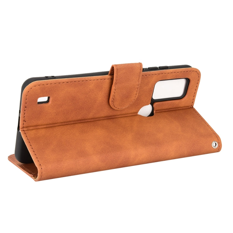 For Blackview A50 Skin Feel Magnetic Flip Leather Phone Case(Brown) - More Brand by PMC TechLife | Online Shopping South Africa | PMC TechLife | Buy Now Pay Later Mobicred