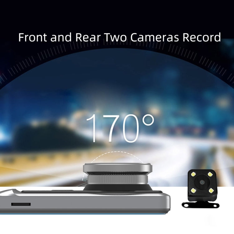Anytek A60 Car 4 inch IPS Screen HD 1080P 170 Degree Wide Angle Dual Camera ADAS Driving Recorder - free shipping - PMC TechLife - Order now!