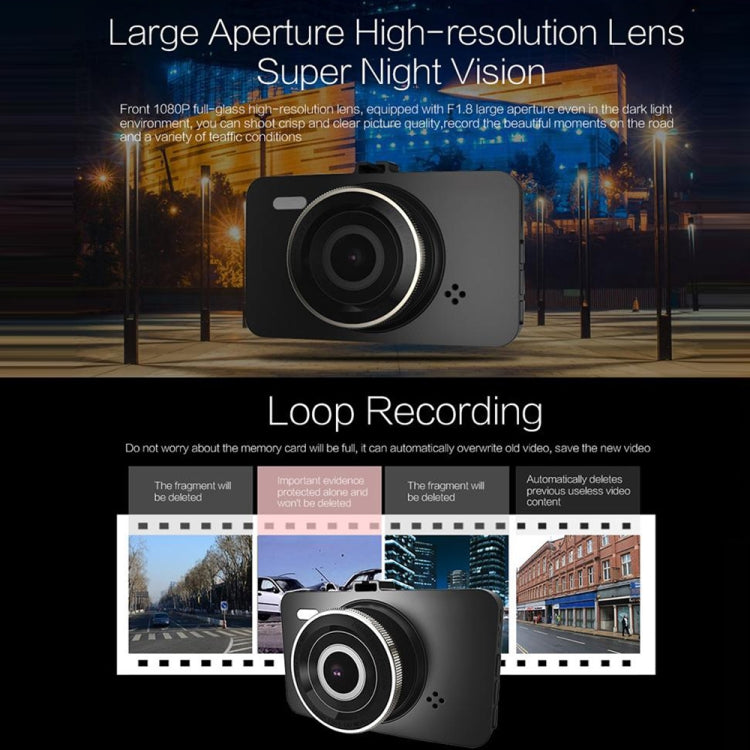 Anytek A78 3 inch Car 1080P HD 170 Degrees Night Vision Driving Recorder - Car DVRs by PMC TechLife | Online Shopping South Africa | PMC TechLife | Buy Now Pay Later Mobicred