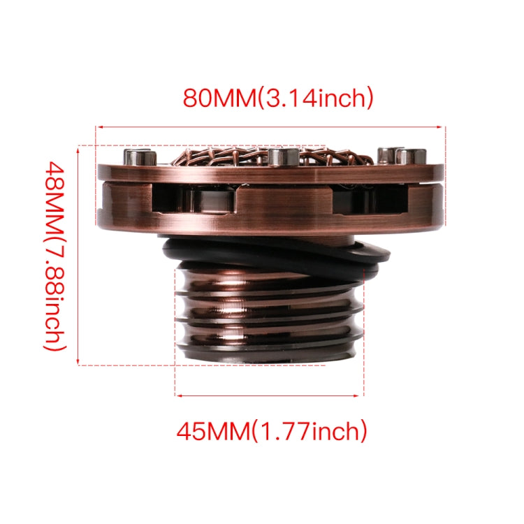 HP-Q088 Retro Motorcycle Modified Fuel Tank Cap for Harley XL883 / X48(Red Bronze) - Replacement Parts by PMC TechLife | Online Shopping South Africa | PMC TechLife | Buy Now Pay Later Mobicred