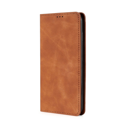 For Blackview A55 Skin Feel Magnetic Horizontal Flip Leather Phone Case(Light Brown) - More Brand by PMC Jewellery | Online Shopping South Africa | PMC Jewellery | Buy Now Pay Later Mobicred