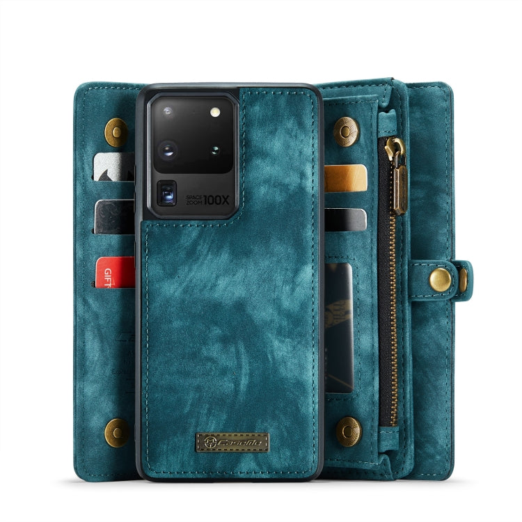 For Galaxy S20 Plus CaseMe Detachable Multifunctional Horizontal Flip Leather Case, with Card Slot & Holder & Zipper Wallet & Photo Frame(Green) - Galaxy Phone Cases by CaseMe | Online Shopping South Africa | PMC Jewellery | Buy Now Pay Later Mobicred