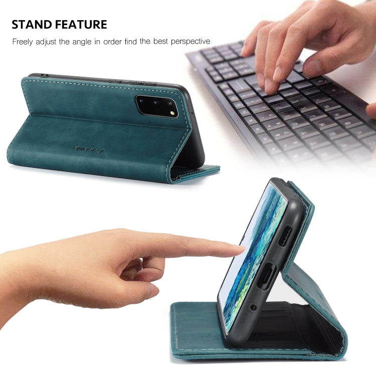 For Galaxy S20 CaseMe Multifunctional Horizontal Flip Leather Case, with Card Slot & Holder & Wallet(Blue) - free shipping - PMC Jewellery - Order now!