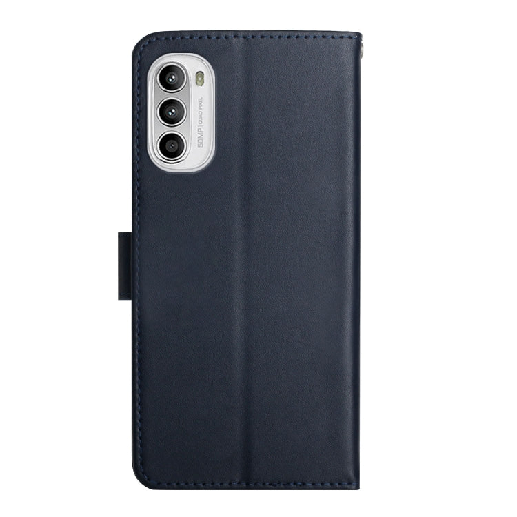 For Motorola Moto G71S Genuine Leather Fingerprint-proof Horizontal Flip Phone Case(Blue) - free shipping - PMC TechLife - Order now!