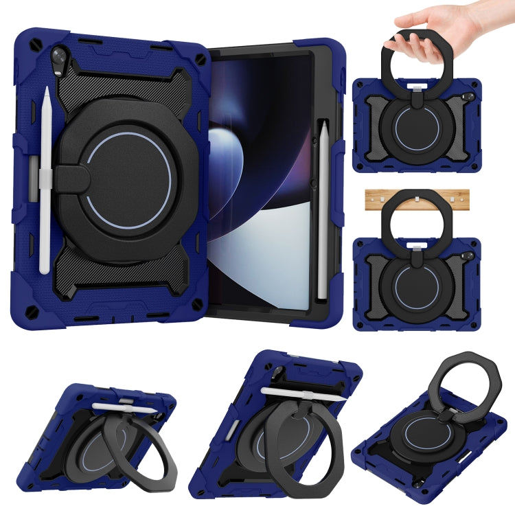For OPPO Pad Armor Contrast Color Silicone + PC Tablet Case(Navy Blue) - OPPO by PMC TechLife | Online Shopping South Africa | PMC TechLife | Buy Now Pay Later Mobicred