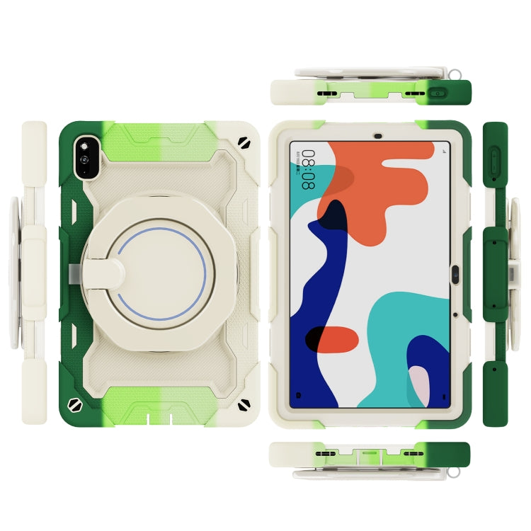 For Huawei MatePad 10.4 Armor Contrast Color Silicone + PC Tablet Case(Colorful Green) - Huawei by PMC TechLife | Online Shopping South Africa | PMC TechLife | Buy Now Pay Later Mobicred