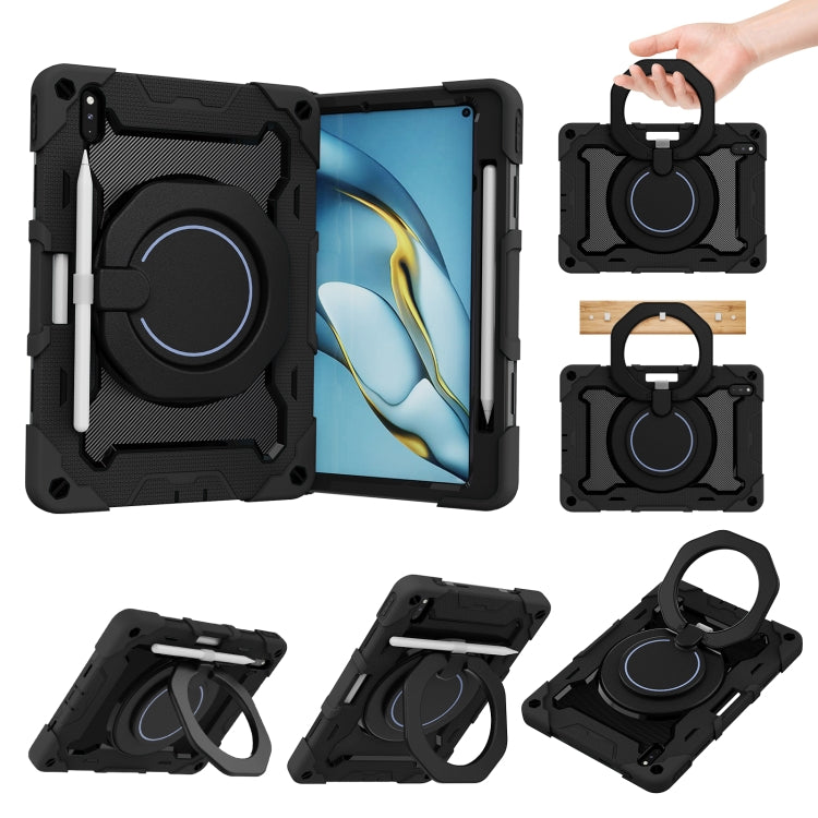 For Huawei Matepad Pro 10.8 Armor Contrast Color Silicone + PC Tablet Case(Black) - Huawei by PMC TechLife | Online Shopping South Africa | PMC TechLife | Buy Now Pay Later Mobicred