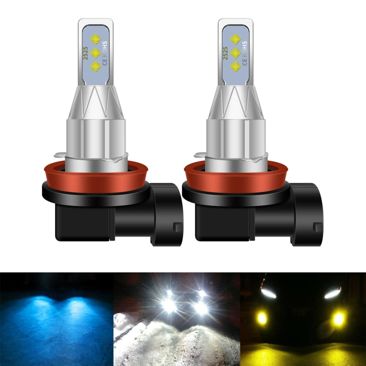 1 Pair H11 DC 12V-24V 12W 1800LM Car LED Fog Light(Ice Blue Light) - Fog / Driving Lights by PMC Jewellery | Online Shopping South Africa | PMC Jewellery | Buy Now Pay Later Mobicred