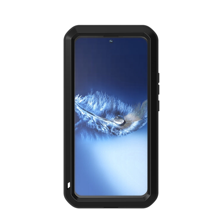 For Samsung Galaxy S22+ LOVE MEI Metal Shockproof Waterproof Dustproof Protective Phone Case with Glass(Yellow) - Galaxy S22+ 5G Cases by LOVE MEI | Online Shopping South Africa | PMC TechLife | Buy Now Pay Later Mobicred
