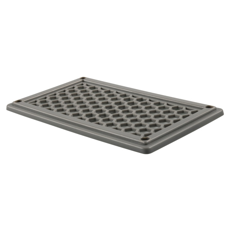 A6790 198x114mm Grey Rectangle Louvered Ventilation Plastic Venting Panel Cover - Air Conditioning System by PMC Jewellery | Online Shopping South Africa | PMC Jewellery