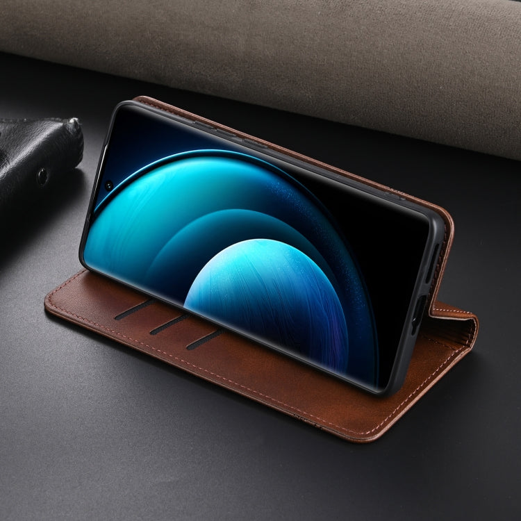 For vivo X100 AZNS Magnetic Calf Texture Leather Phone Case(Dark Blu) - vivo Cases by AZNS | Online Shopping South Africa | PMC Jewellery | Buy Now Pay Later Mobicred