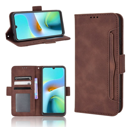 For Blackview A50 Skin Feel Calf Pattern Leather Phone Case(Brown) - More Brand by PMC Jewellery | Online Shopping South Africa | PMC Jewellery | Buy Now Pay Later Mobicred