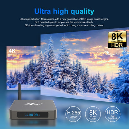 X96 X6 8K Smart TV BOX Android 11.0 Media Player, RK3566 Quad Core ARM Cortex A55, RAM: 8GB, ROM: 128GB, Plug Type:US Plug - RK3566 by PMC Jewellery | Online Shopping South Africa | PMC Jewellery