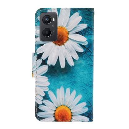 For OPPO A96 4G / Realme 9i Colored Drawing Pattern Flip Leather Phone Case(Daisy) - Realme Cases by PMC Jewellery | Online Shopping South Africa | PMC Jewellery | Buy Now Pay Later Mobicred
