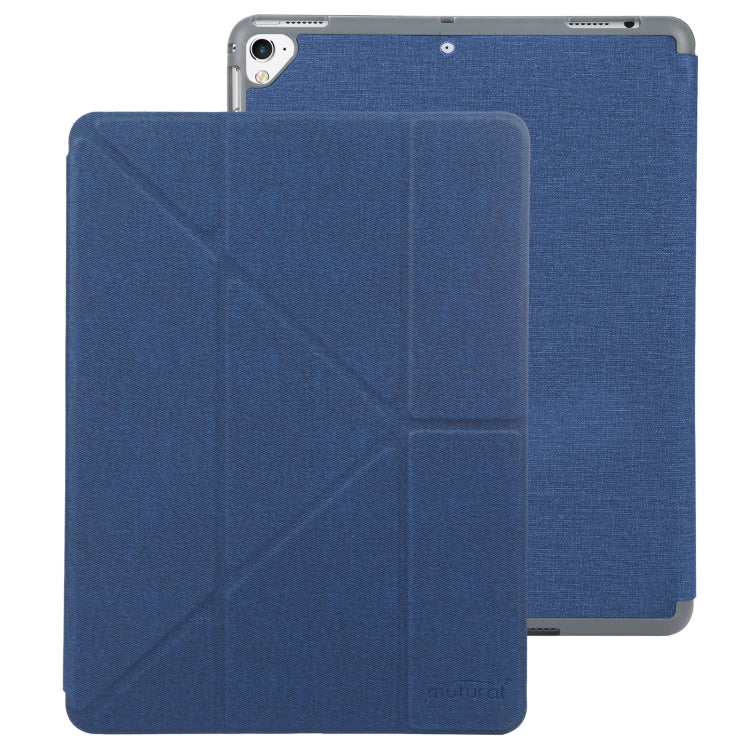 Mutural King Kong Series Deformation Holder Leather Tablet Case For iPad 9.7 2018 / 2017(Blue) - free shipping - PMC TechLife - Order now!