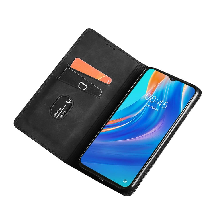 For DOOGEE X96 Pro Skin Feel Magnetic Horizontal Flip Leather Phone Case(Dark Brown) - More Brand by PMC TechLife | Online Shopping South Africa | PMC TechLife | Buy Now Pay Later Mobicred
