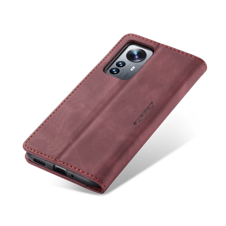 For Xiaomi 12 Pro CaseMe 013 Multifunctional Horizontal Flip Leather Phone Case(Wine Red) - Xiaomi Cases by CaseMe | Online Shopping South Africa | PMC Jewellery | Buy Now Pay Later Mobicred