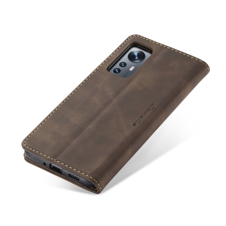 For Xiaomi 12/12X CaseMe 013 Multifunctional Horizontal Flip Leather Phone Case(Coffee) - free shipping - PMC Jewellery - Order now!