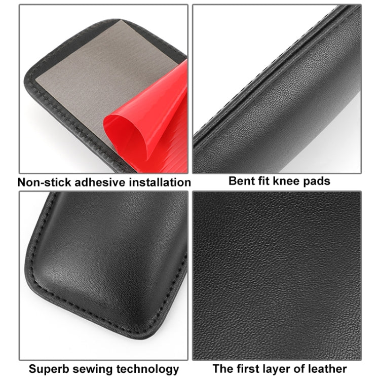 2 PCS Car Non-slip Soft Floor Protector Carpet Floor Mat Knee Bolster, Style:First Layer Cowhide(Apricot) - Floor Mats by PMC Jewellery | Online Shopping South Africa | PMC Jewellery | Buy Now Pay Later Mobicred