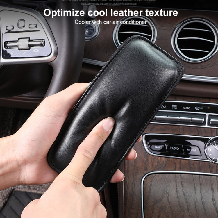 2 PCS Car Non-slip Soft Floor Protector Carpet Floor Mat Knee Bolster, Style:First Layer Cowhide(Apricot) - Floor Mats by PMC Jewellery | Online Shopping South Africa | PMC Jewellery | Buy Now Pay Later Mobicred