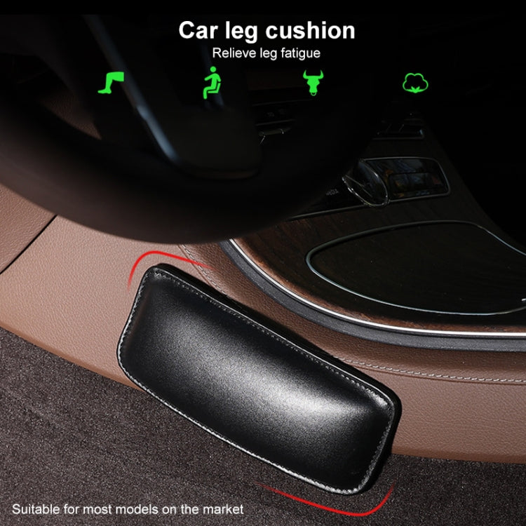 2 PCS Car Non-slip Soft Floor Protector Carpet Floor Mat Knee Bolster, Style:First Layer Cowhide(Apricot) - Floor Mats by PMC Jewellery | Online Shopping South Africa | PMC Jewellery | Buy Now Pay Later Mobicred