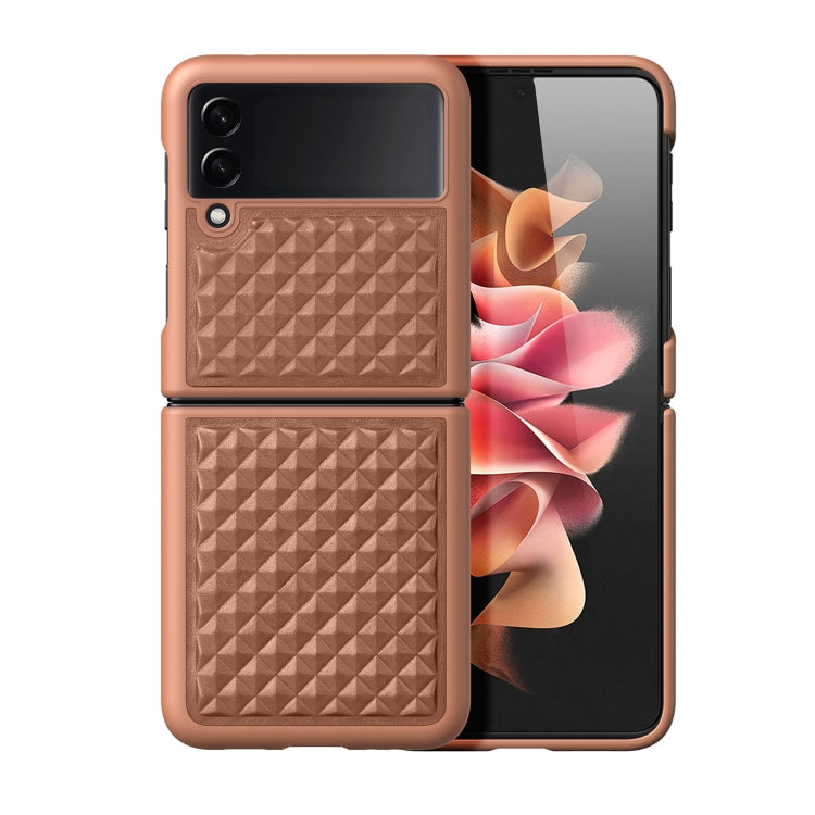 For Samsung Galaxy Z Flip3 5G DUX DUCIS Venice Series Shockproof Genuine Leather Phone Case(Brown) - Galaxy Phone Cases by DUX DUCIS | Online Shopping South Africa | PMC Jewellery | Buy Now Pay Later Mobicred