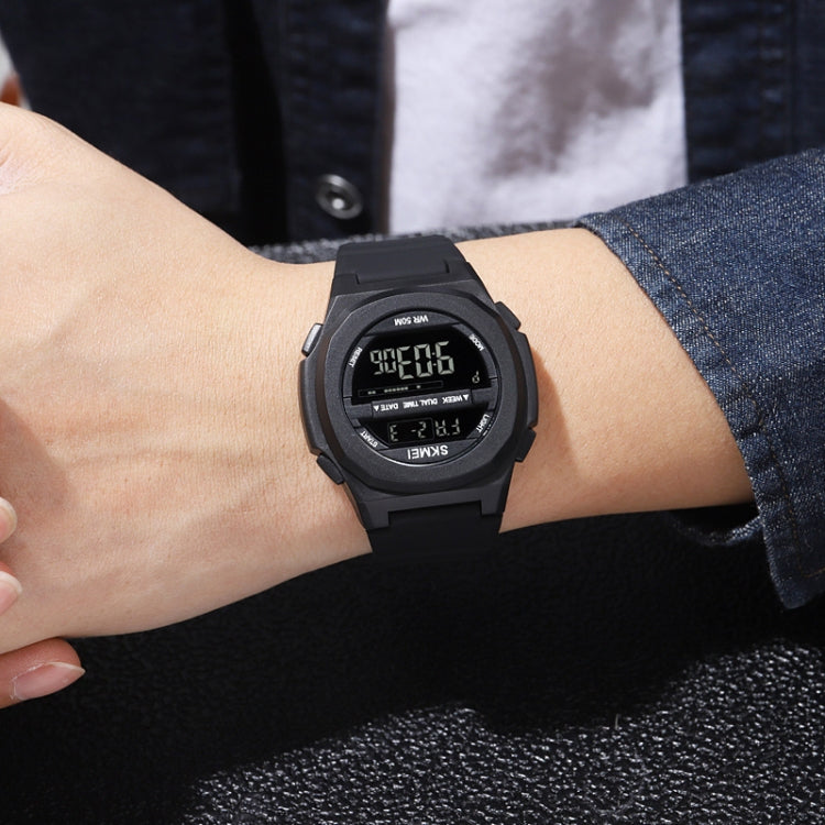 SKMEI 1821 Stainless Steel Buckle Silicone Strap Electronic Watch(Royal Blue) - free shipping - PMC TechLife - Order now!